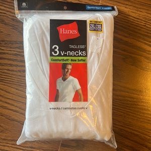 Hanes 3 Pack V-Necks Men’s 2XL